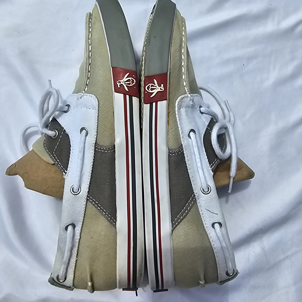 Original Penguin Gray and White Boat Shoes